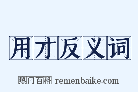 用才反义词是什么意思的图片